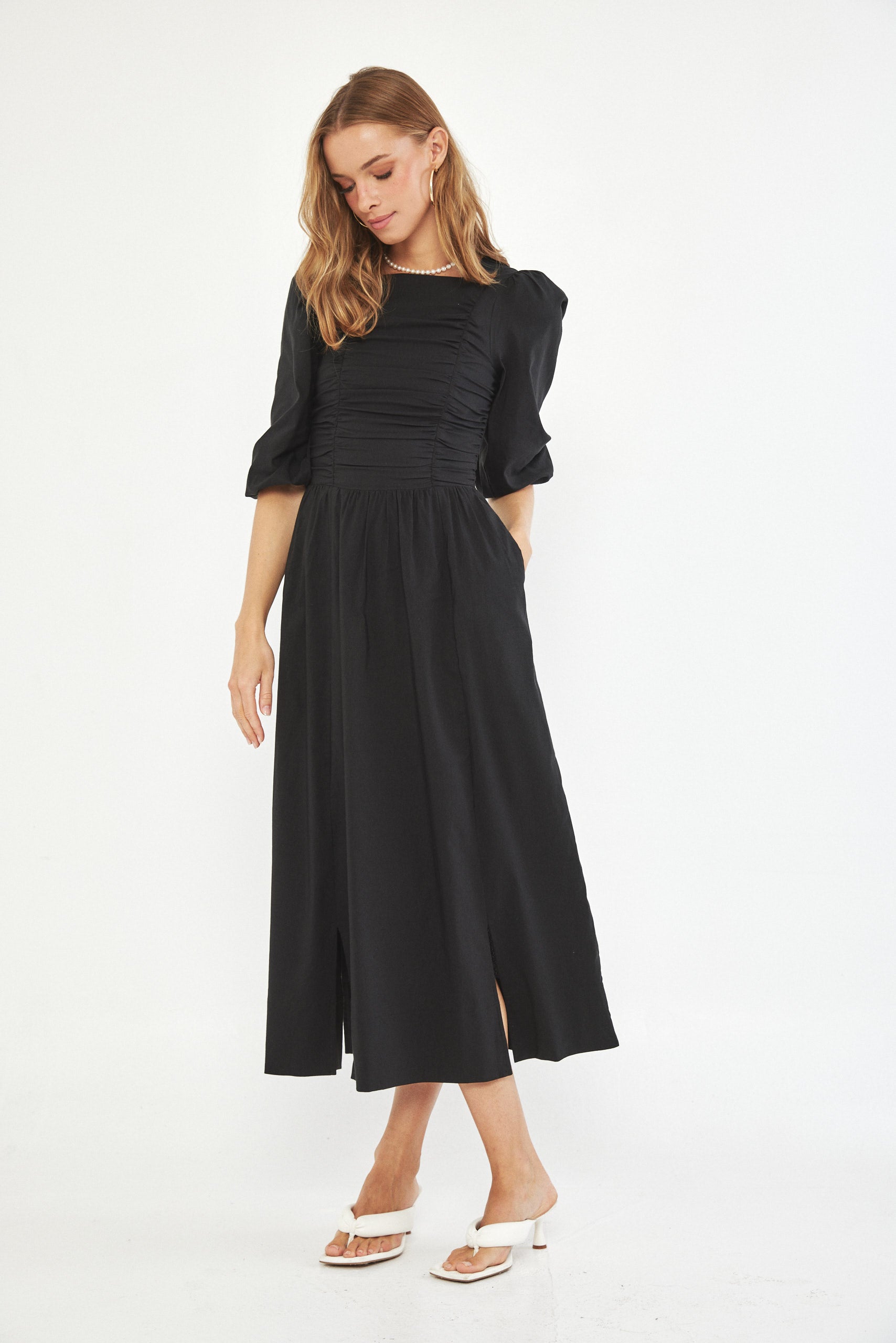 Poplin dress - Black