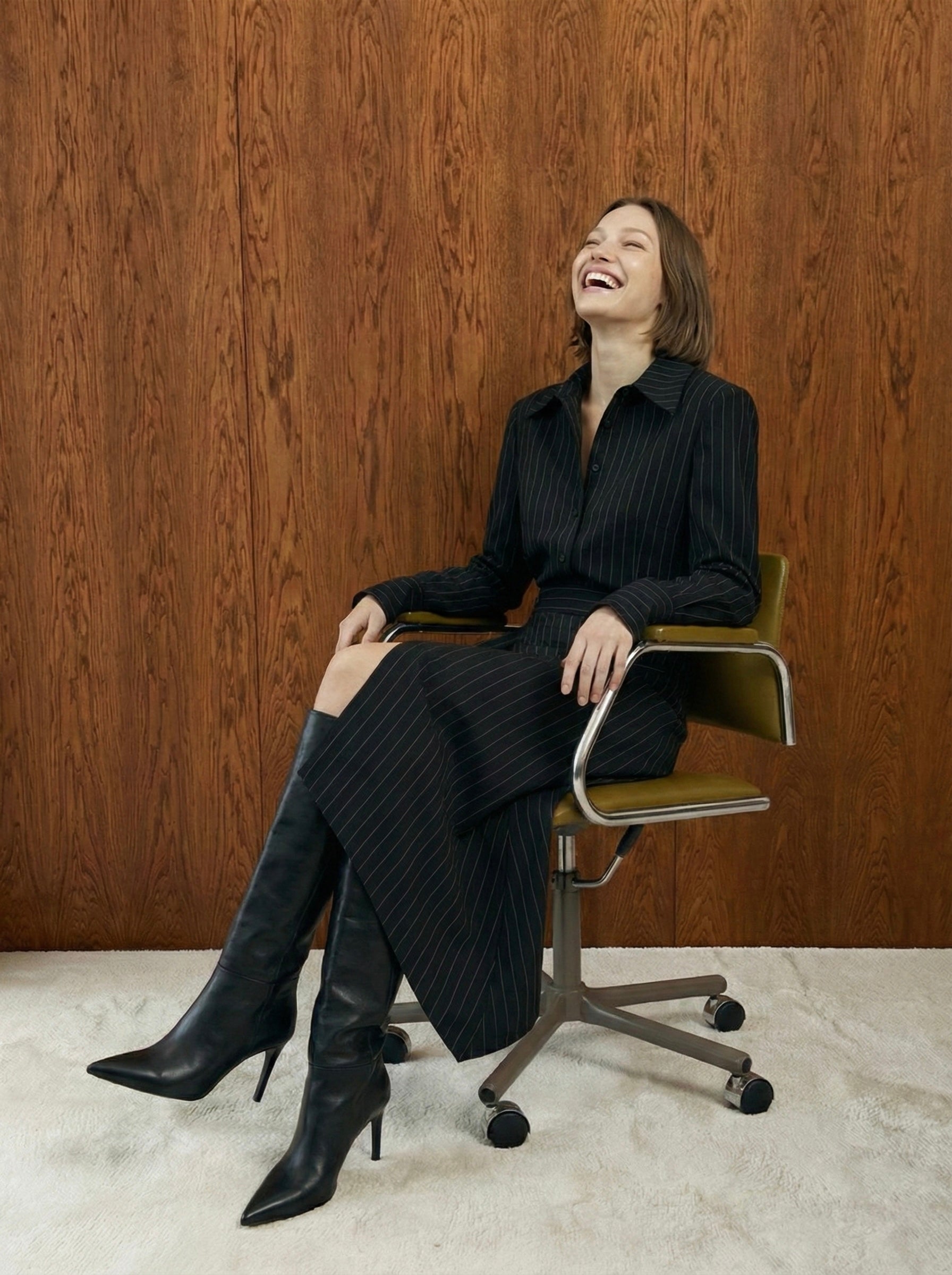 Pinstriped Set - Black