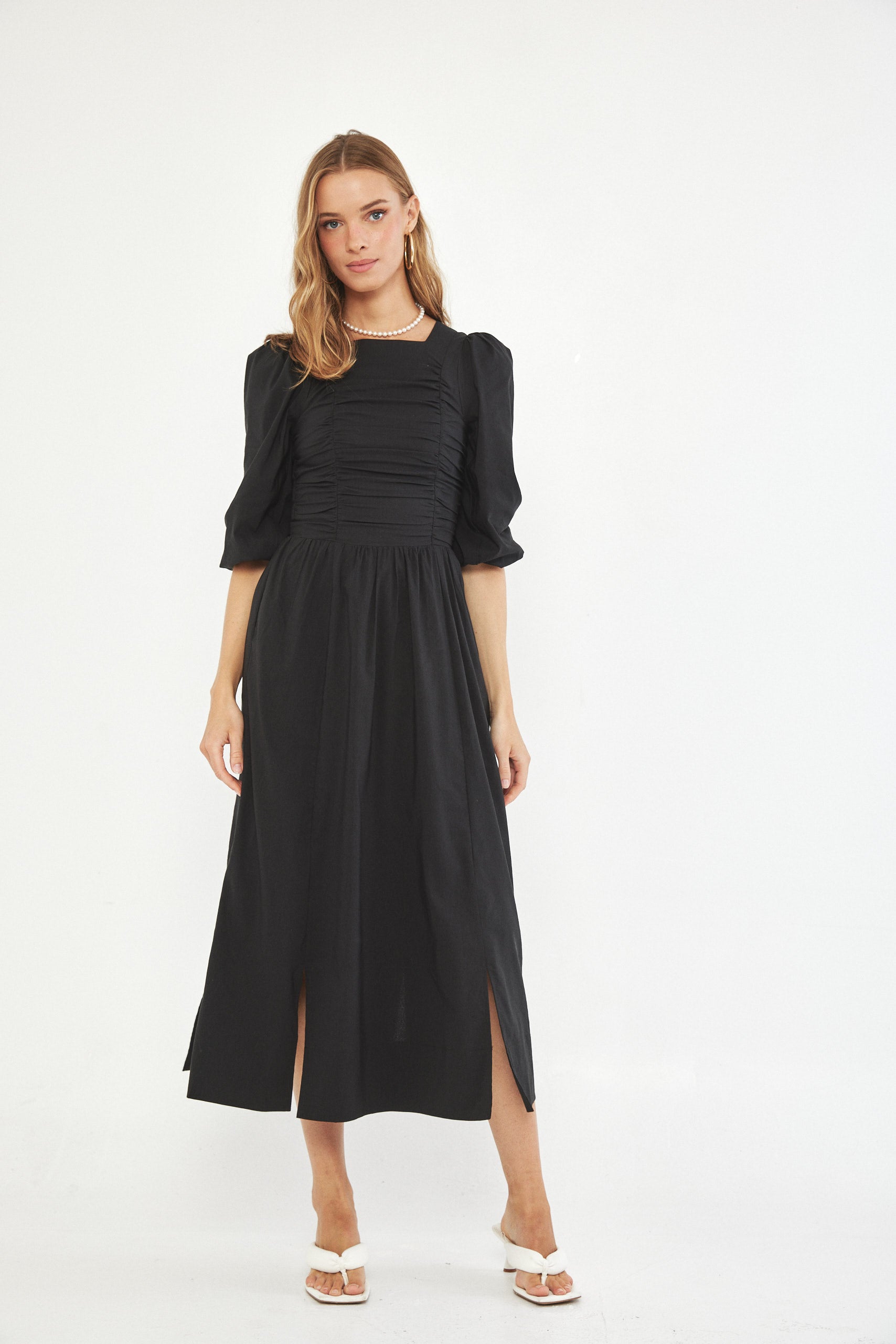 Poplin dress - Black