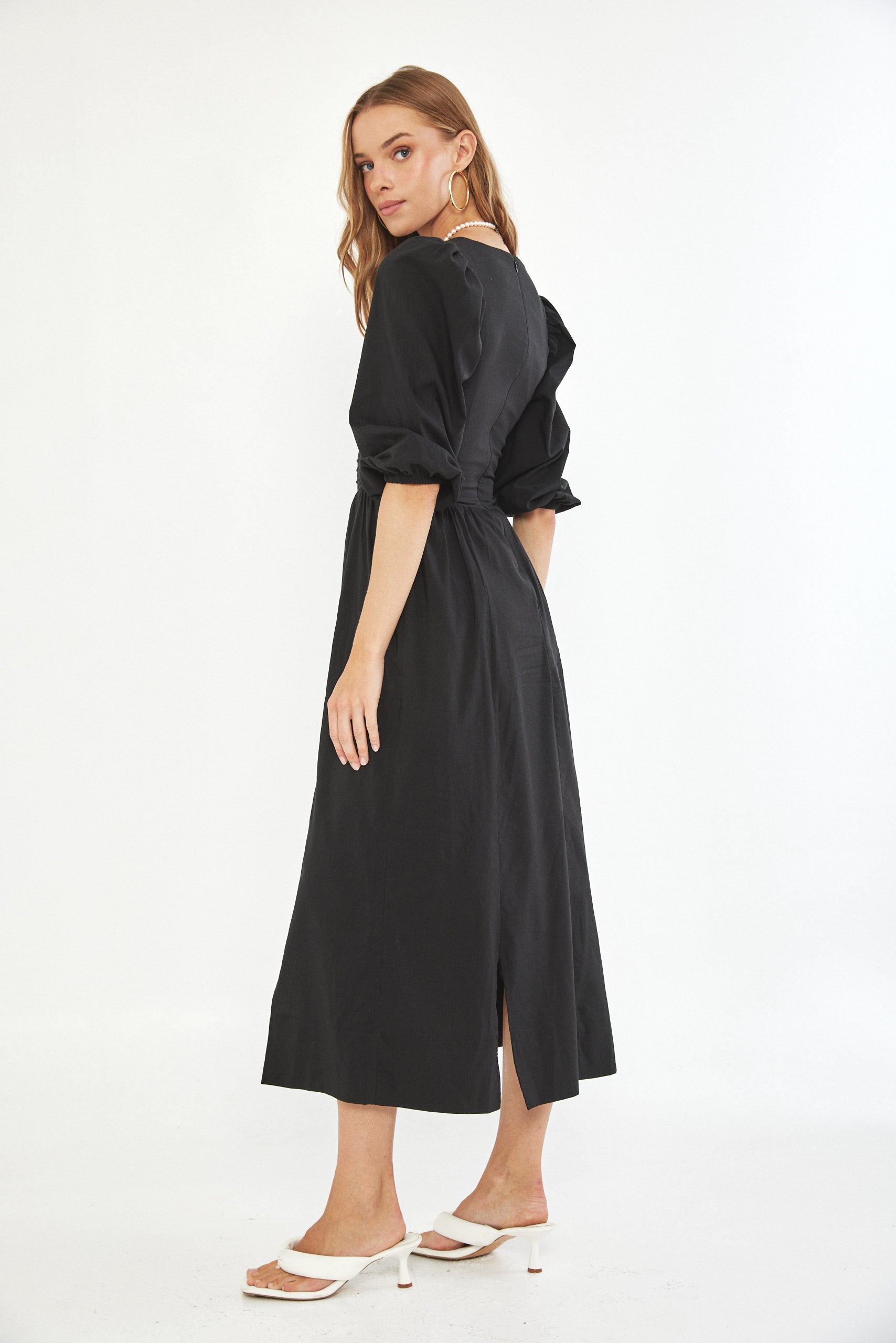 Poplin dress - Black