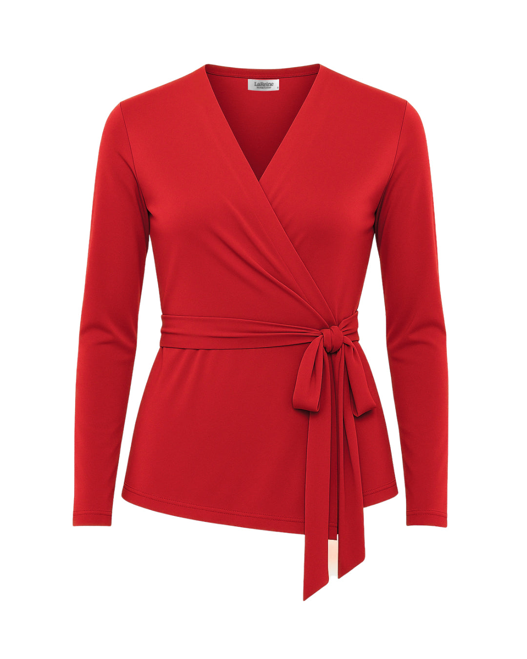 חולצת מעטפת בסטי אדומה