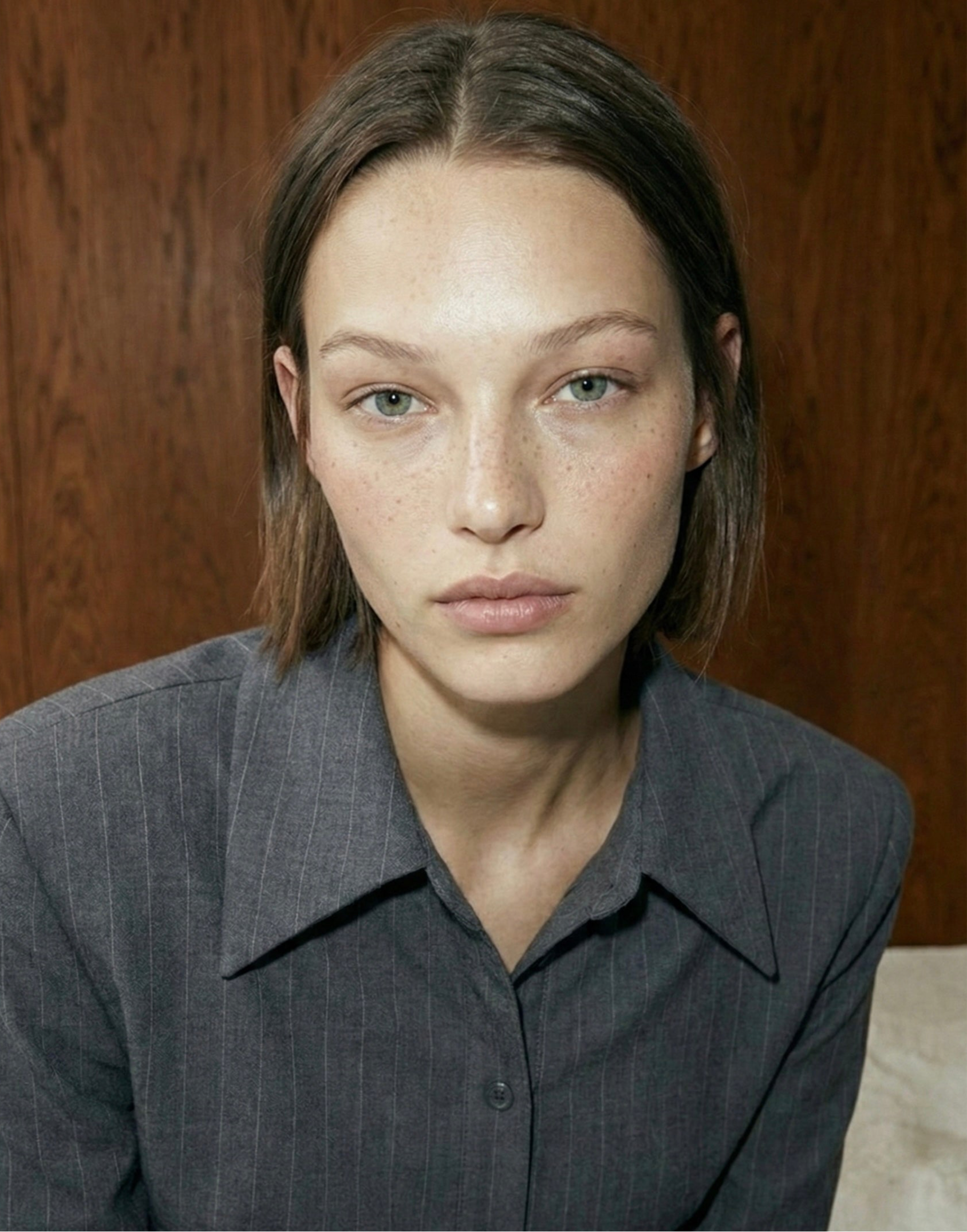 Pinstriped Set - Gray