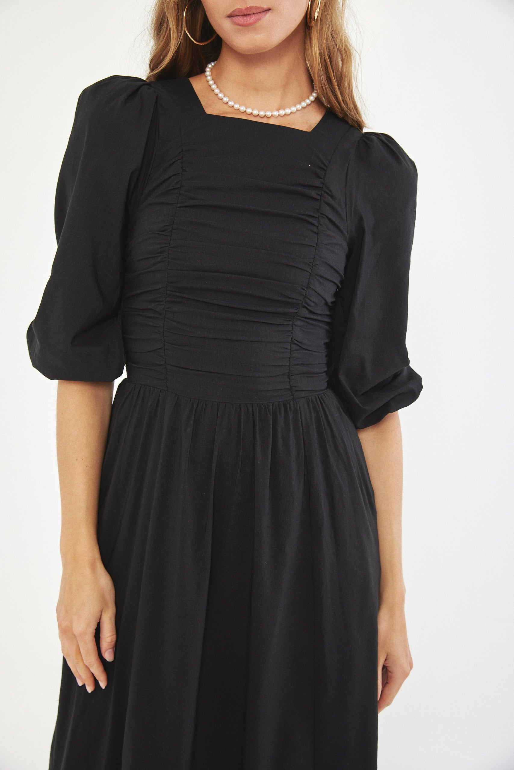 Poplin dress - Black