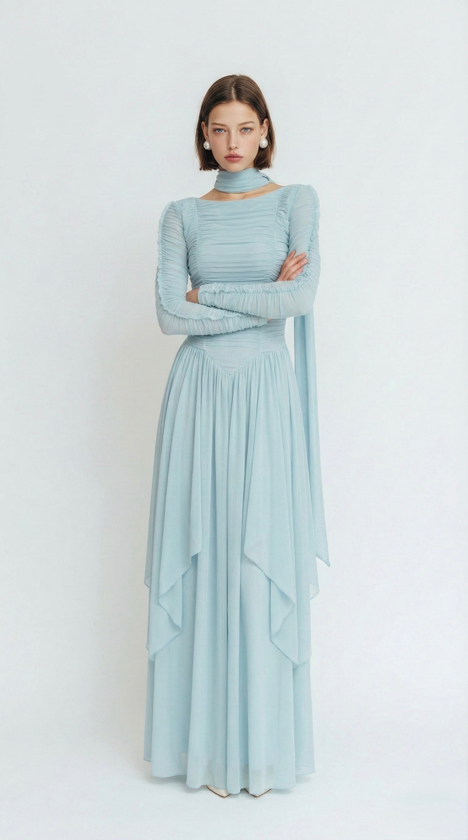 שמלת מאלורי תכלת