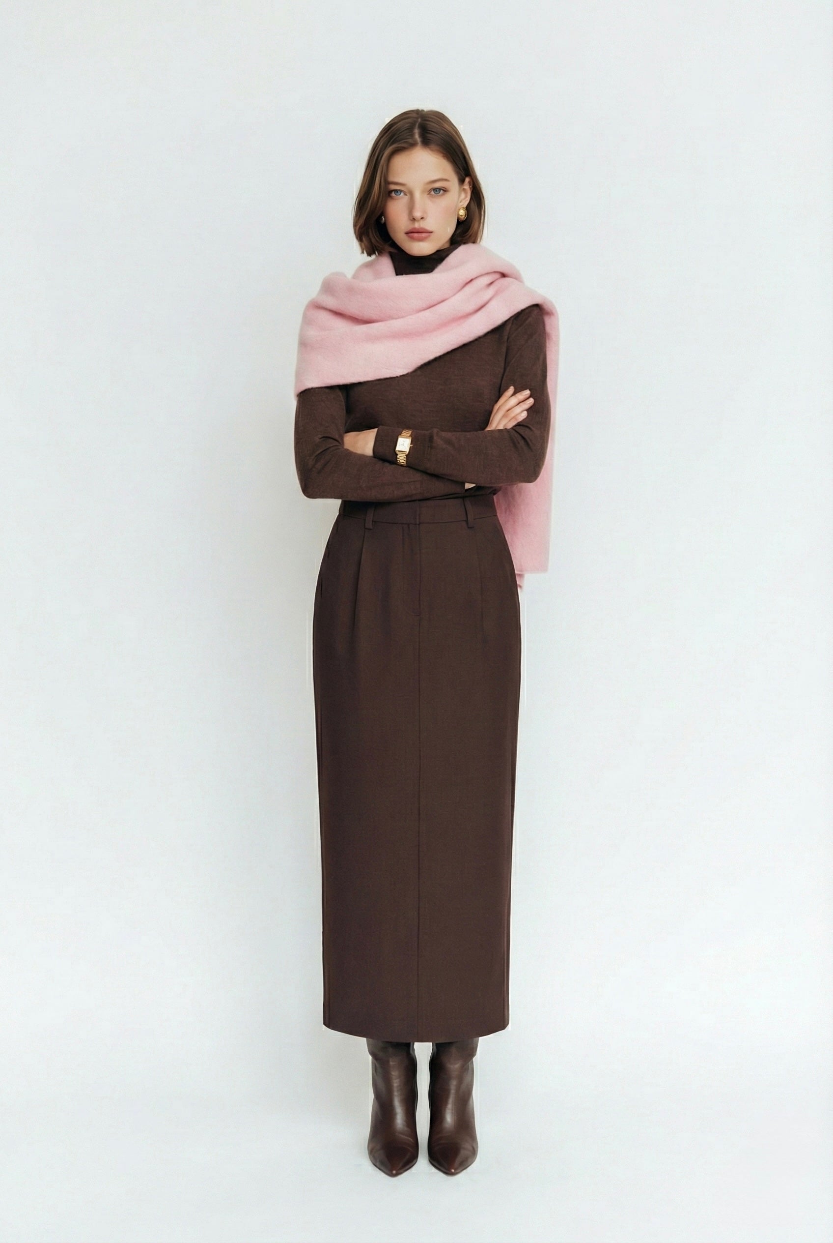 Steph skirt שוקולד